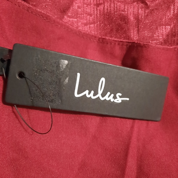 Lulus Lisette Dress Womens Large Burgundy One Shoulder Short Mini Sexy Party - Picture 4 of 5